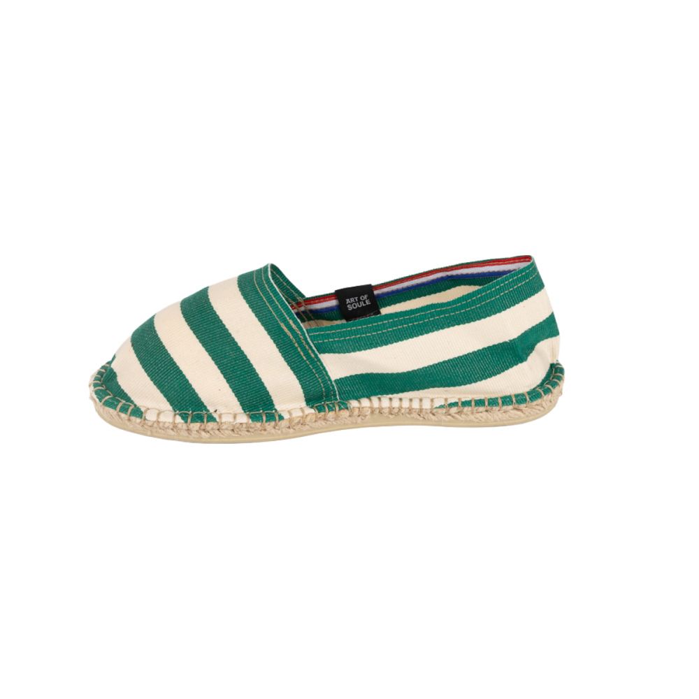 Espadrilles rayées BIARRITZ vertes