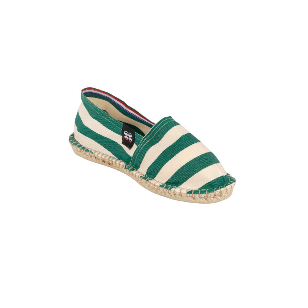 Espadrilles rayées BIARRITZ vertes