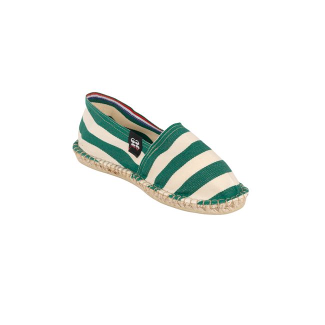 Espadrilles rayées BIARRITZ vertes