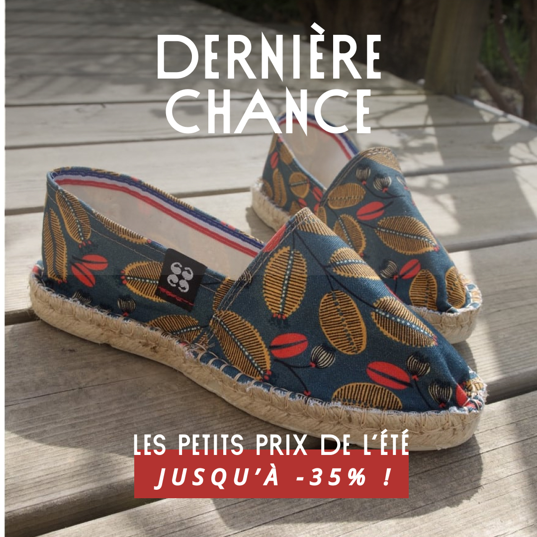 Espadrille Bicolore Rayée Melt Bleu Art Of Soule - En Coton Recyclé, Semelle Jute Et Caoutchouc, Unisex